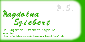 magdolna sziebert business card